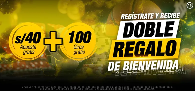 Afiche del doble regalo de bienvenida de Doradobet