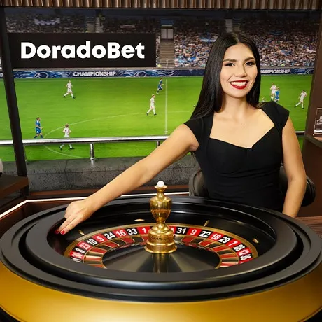 Portada de la mesa Doradobet Roulette sobre paño de ruleta.